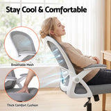 Darrahopens Furniture > Office > Desks Artiss Computer Desk & Ergonomic Office Chair Set 120cm Home Office Study Desk with 3 Drawers & 3 Shelves, Mesh Computer Chair with Flip-Up Armrests In Australia - Darrahopens