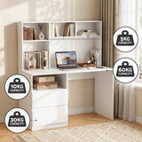 Darrahopens Furniture > Office > Desks Artiss Computer Desk Office Study Desks Table Bookshelf Drawer White 120cm In Australia - Darrahopens