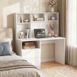 Darrahopens Furniture > Office > Desks Artiss Computer Desk Office Study Desks Table Bookshelf Drawer White 120cm In Australia - Darrahopens