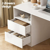 Darrahopens Furniture > Office > Desks Artiss Computer Desk Office Study Desks Table Bookshelf Drawer White 120cm In Australia - Darrahopens
