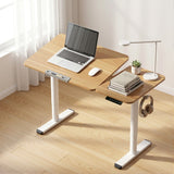 Darrahopens Furniture > Office > Desks Artiss Electric Standing Desk Height Adjustable Sit Stand Desk Tilting Top