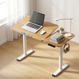 Darrahopens Furniture > Office > Desks Artiss Electric Standing Desk Height Adjustable Sit Stand Desk Tilting Top