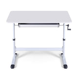 Darrahopens Furniture > Office > Desks Artiss Manual Standing Desk Height Adjustable Workstation Computer Desks Study 100CM White