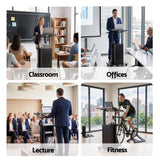 Darrahopens Furniture > Office > Desks Artiss Mobile Podium Stand with Lockable Wheels Height Adjustable Laptop Desk Black In Australia - Darrahopens