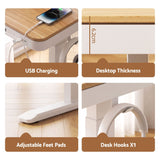 Darrahopens Furniture > Office > Desks Artiss Motorised Standing Desk with Storage Drawer 120cm Wood White In Australia - Darrahopens