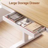 Darrahopens Furniture > Office > Desks Artiss Motorised Standing Desk with Storage Drawer 120cm Wood White In Australia - Darrahopens