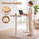 Darrahopens Furniture > Office > Desks Artiss Motorised Standing Desk with Storage Drawer 120cm Wood White In Australia - Darrahopens