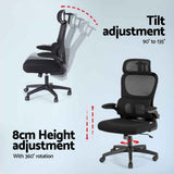 Darrahopens Furniture > Office > Desks Artiss Office Desk and Chair Set L Shaped Computer Desk 136cm with 2 Tier Storage Shelves, Ergonomic Mesh Office Chair with Adjustable Headrest, Flip-Up Armrests & Lumbar Support In Australia - Darrahopens