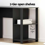Darrahopens Furniture > Office > Desks Artiss Office Desk and Chair Set L Shaped Computer Desk 136cm with 2 Tier Storage Shelves, Ergonomic Mesh Office Chair with Adjustable Headrest, Flip-Up Armrests & Lumbar Support In Australia - Darrahopens