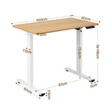 Darrahopens Furniture > Office > Desks Artiss Standing Desk Electric Adjustable Ergonomic Office Table 100cm Oak In Australia - Darrahopens