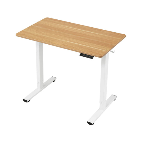Darrahopens Furniture > Office > Desks Artiss Standing Desk Electric Adjustable Ergonomic Office Table 100cm Oak In Australia - Darrahopens