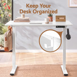 Darrahopens Furniture > Office > Desks Artiss Standing Desk Electric Adjustable Ergonomic Office Table 100cm White In Australia - Darrahopens
