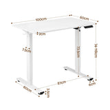 Darrahopens Furniture > Office > Desks Artiss Standing Desk Electric Adjustable Ergonomic Office Table 100cm White In Australia - Darrahopens