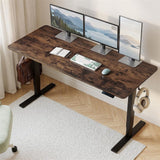 Darrahopens Furniture > Office > Desks Artiss Standing Desk Height Adjustable 140cm Ergonomic Office Desk Brown In Australia - Darrahopens