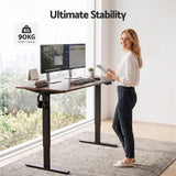 Darrahopens Furniture > Office > Desks Artiss Standing Desk Height Adjustable 140cm Ergonomic Office Desk Brown In Australia - Darrahopens