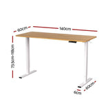 Darrahopens Furniture > Office > Desks Artiss Standing Desk Height Adjustable 140cm Ergonomic Office Desk Oak In Australia - Darrahopens