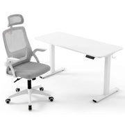 Darrahopens Furniture > Office > Desks Artiss Standing Desk Office Chair Sit Stand Ergonomic Combo 140cm White In Australia - Darrahopens