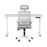 Darrahopens Furniture > Office > Desks Artiss Standing Desk Office Chair Sit Stand Ergonomic Combo 140cm White In Australia - Darrahopens