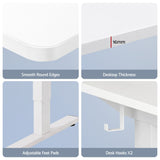 Darrahopens Furniture > Office > Desks Artiss Standing Desk Office Chair Sit Stand Ergonomic Combo 140cm White In Australia - Darrahopens