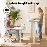 Darrahopens Furniture > Office > Desks Artiss Standing Desk Office Chair Sit Stand Ergonomic Combo 140cm White In Australia - Darrahopens
