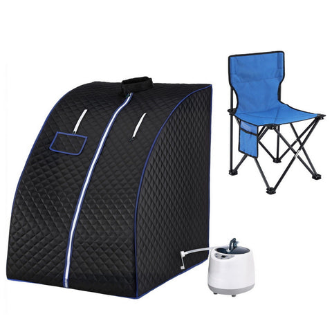 Darrahopens Furniture > Office > Desks Devanti Portable Steam Sauna Tent 1000W 2L Steamer Pot Personal Home SPA Timer