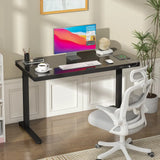 Darrahopens Furniture > Office > Desks Electric Standing Desk with Drawer, One-Piece Glass Desktop, Black, 120x60cm In Australia - Darrahopens