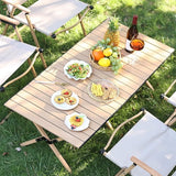 Darrahopens Furniture > Office > Desks Folding Table Portable Picnic Camping Table Egg Roll Multi Function Outdoor