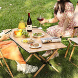 Darrahopens Furniture > Office > Desks Folding Table Portable Picnic Camping Table Egg Roll Multi Function Outdoor
