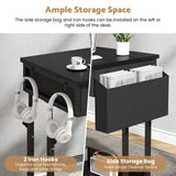 Darrahopens Furniture > Office > Desks Small Portable Black Rolling Standing Desk with Wheels 80 x 48cm In Australia - Darrahopens