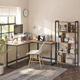 Darrahopens Furniture > Office L-Shaped Desk with Screen Stand