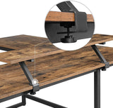 Darrahopens Furniture > Office L-Shaped Desk with Screen Stand