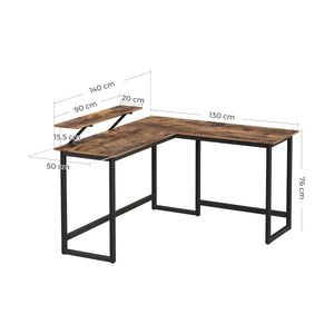 Darrahopens Furniture > Office L-Shaped Desk with Screen Stand