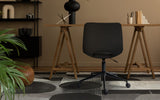 Darrahopens Furniture > Office > Office & Desk Chairs 2 Set Office Desk Chair - Loop Yarn Fabric Home Swivel Chair Cut-Out Seat HALO BLACK