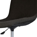 Darrahopens Furniture > Office > Office & Desk Chairs 2 Set Office Desk Chair - Loop Yarn Fabric Home Swivel Chair Cut-Out Seat HALO BLACK