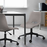 Darrahopens Furniture > Office > Office & Desk Chairs 2 Set Office Desk Chair - Loop Yarn Fabric Home Swivel Chair Cut-Out Seat HALO GREY
