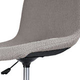 Darrahopens Furniture > Office > Office & Desk Chairs 2 Set Office Desk Chair - Loop Yarn Fabric Home Swivel Chair Cut-Out Seat HALO GREY