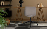 Darrahopens Furniture > Office > Office & Desk Chairs 2 Set Office Desk Chair - Loop Yarn Fabric Home Swivel Chair Cut-Out Seat HALO GREY