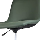 Darrahopens Furniture > Office > Office & Desk Chairs 2 Set Office Desk Chair - PU Leather Home Swivel Chair Cut-Out Seat HALO GREEN