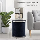 Darrahopens Furniture > Office > Office & Desk Chairs 3 Piece Set Coffee Table & Ottoman Wood Side End Table Industrial - Black
