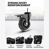 Darrahopens Furniture > Office > Office & Desk Chairs 5 pcs Office Chair Casters 360 Rotatable Replacement Wheels with Locks