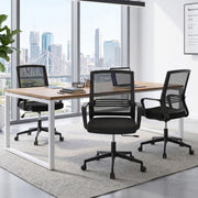 Darrahopens Furniture > Office > Office & Desk Chairs Artiss 2x Ergonomic Office Chair Mesh Mid Back Home Office Desk Chairs with Lumbar Support Black In Australia - Darrahopens