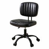 Darrahopens Furniture > Office > Office & Desk Chairs Artiss Armless Office Chair with Wheels, Ergonomic PU Leather Office Desk Chair, Height Adjustable 360° Swivel Computer Task Chair for Home Office, Study Room & Small Space, Black