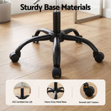 Darrahopens Furniture > Office > Office & Desk Chairs Artiss Armless Office Chair with Wheels, Ergonomic PU Leather Office Desk Chair, Height Adjustable 360° Swivel Computer Task Chair for Home Office, Study Room & Small Space, Black