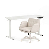 Darrahopens Furniture > Office > Office & Desk Chairs Artiss Criss Cross Chair with Wheels & Adjustable Armrests and Electric Standing Desk 140cm with Memory Presets, Ergonomic Cross Legged Chair and Office Desk Set