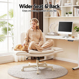 Darrahopens Furniture > Office > Office & Desk Chairs Artiss Criss Cross Chair with Wheels & Adjustable Armrests and Electric Standing Desk 140cm with Memory Presets, Ergonomic Cross Legged Chair and Office Desk Set