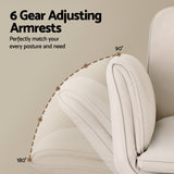 Darrahopens Furniture > Office > Office & Desk Chairs Artiss Criss Cross Chair with Wheels & Adjustable Armrests and Electric Standing Desk 140cm with Memory Presets, Ergonomic Cross Legged Chair and Office Desk Set