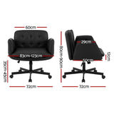 Darrahopens Furniture > Office > Office & Desk Chairs Artiss Criss Cross Chair with Wheels & Adjustable Armrests, Ergonomic Cross Legged Office Desk Chair PU Leather Vanity Chair Swivel for Home, Make Up, Bedroom, Computer, Black