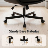 Darrahopens Furniture > Office > Office & Desk Chairs Artiss Criss Cross Chair with Wheels & Adjustable Armrests, Ergonomic Cross Legged Office Desk Chair PU Leather Vanity Chair Swivel for Home, Make Up, Bedroom, Computer, Black