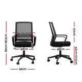 Darrahopens Furniture > Office > Office & Desk Chairs Artiss Mesh Office Chair Computer Gaming Desk Chairs Work Study Mid Back Black