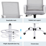 Darrahopens Furniture > Office > Office & Desk Chairs Artiss Office Chair Drafting Chairs Stool Computer Desk Studios Mesh White